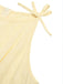 Gelber 50er Jacquard-Jumpsuit mit Blumen und Bindeband