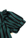 Grün 1950er Streifen Peter Pan Kragen Swing Kleid