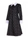 [Vorverkauf] Schwarz 1940er Wednesday Kostüm Mittwoch Addams-Stil Kleid