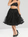 Schwarz 1950er Rüsche Petticoat Unterrock