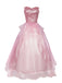Rosa 1970er Böse Pailletten Prinzessinnen Lagen Tüllkleid