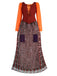 Braun 1970er Halloween Mary Sanderson Hexe Kostüm Set