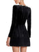 Rot 1960er Samt Diamant Quadrat Hals Kleid