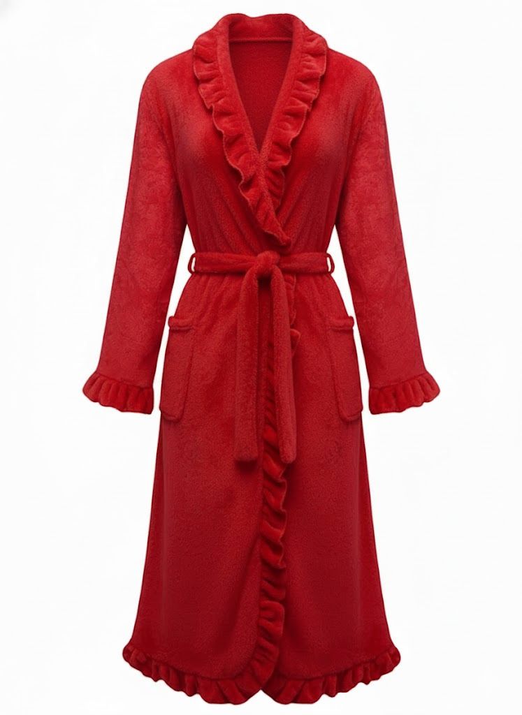 1930er Langarm Flanell Pajama Robe