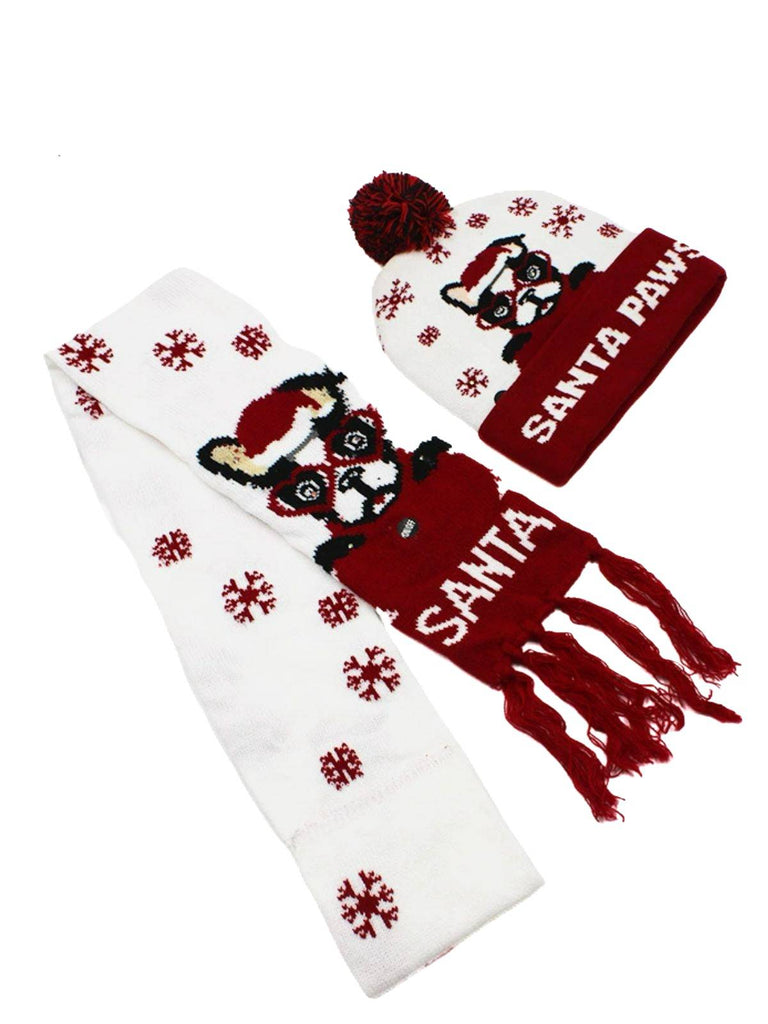 Weihnachten Stricken Hut & Schal Set