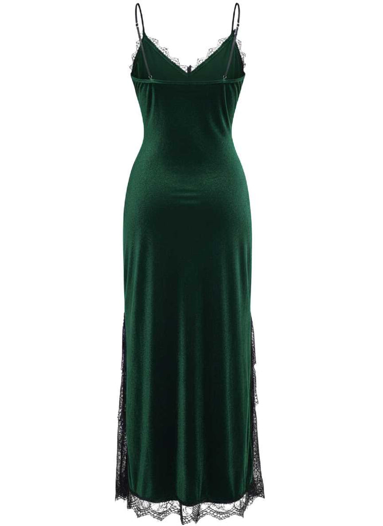 1960er Slip Samt Spitze Nachthemd