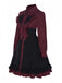 1950er Gothic Viktorianisch Rüschen Bogen Kleid