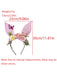 Verspieltes, rosafarbenes Fairycore-Haarband mit transparenten Hasenohren, Seidenblumen und einem lila Schmetterlingsakzent.