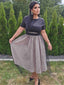 1950ER PATCHWORK KURZARM DOT SWING KLEID