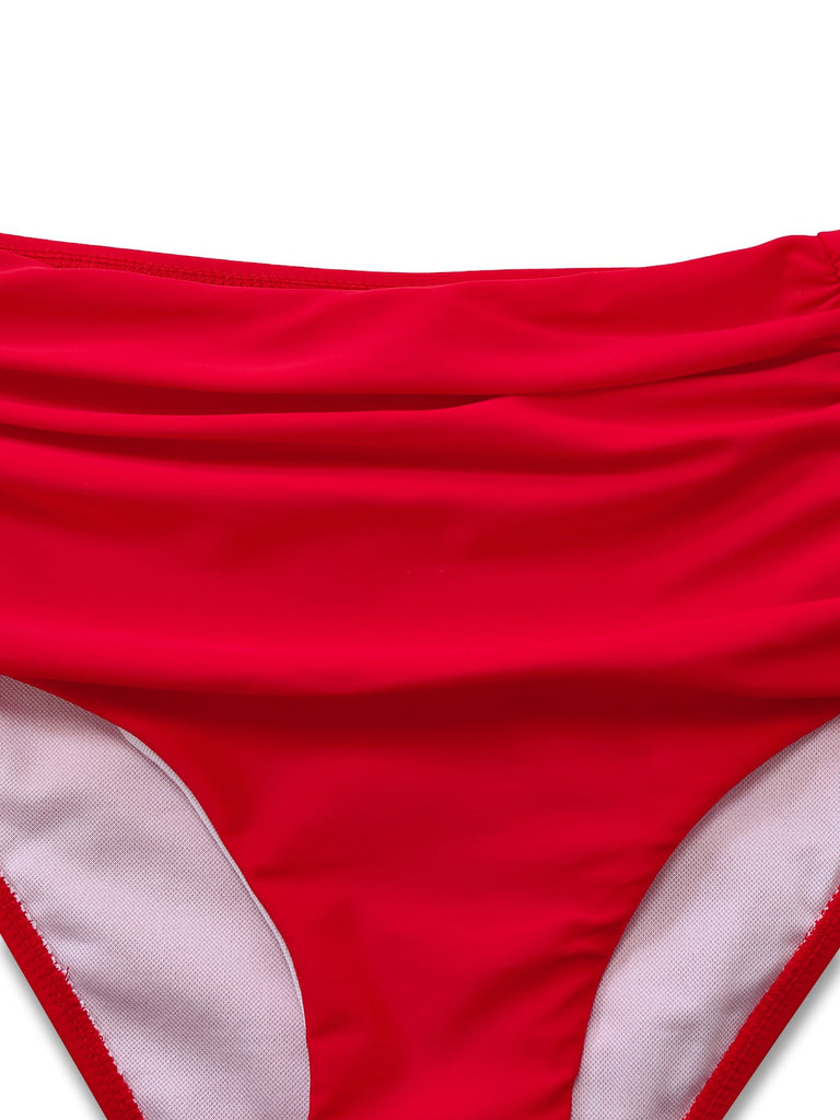 true-red-1940s-High-Waisted-Rugged-Bikini-Set-bottom-view