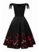 1950ER VINTAGE SCHULTERFREI SCHMETTERLING KLEID