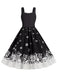 1950er Retro Weihnachtsmann Swing Kleid