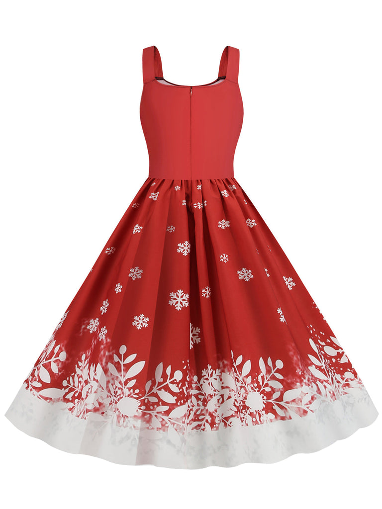 1950er Retro Weihnachtsmann Swing Kleid