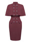 2PCS 1960ER BLEISTIFTKLEID MIT CAPE