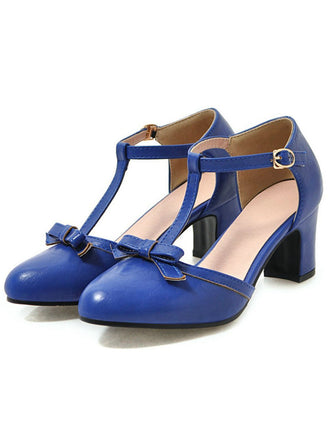 RETRO BOWKNOT HIGH HEELS SCHUHE