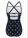 MARINEBLAU DOT SPAGHETTI BADEANZUG