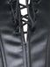 Schwarz Steampunk Leder Gothic Spitze Korsett