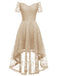 1950ER SCHULTERFREIES BLUMENSPITZE KLEID