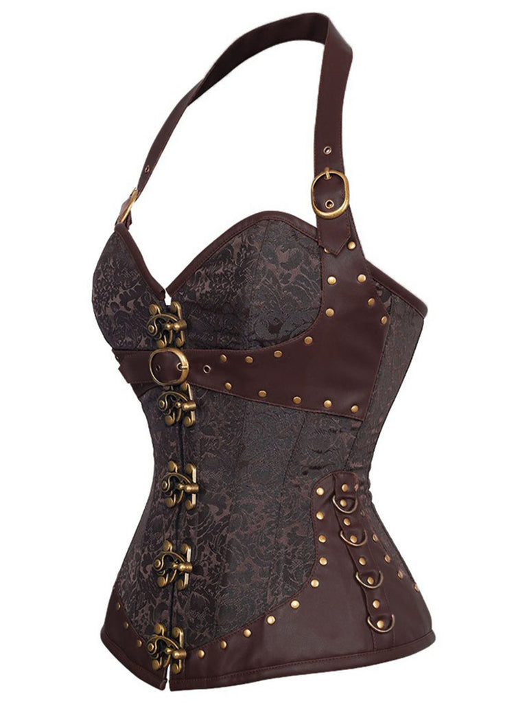 ALLERHEILIGEN NECKHOLDER KORSETT STEAMPUNK GOTHIC BLUME