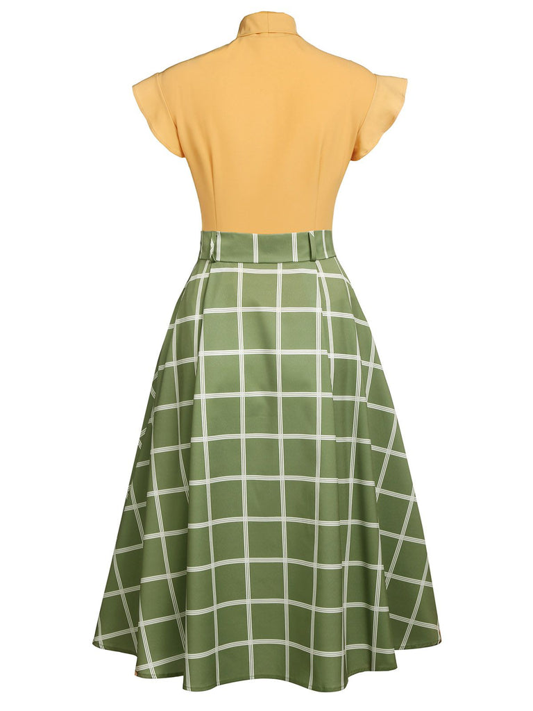 1950ER PATCHWORK PLAID BOW TOP UND RÖCKE