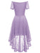 1950ER SCHULTERFREIES BLUMENSPITZE KLEID
