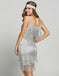 SCHWARZ 1920ER FRINGE GROßE GATSBY KLEID MIT GüRTEL