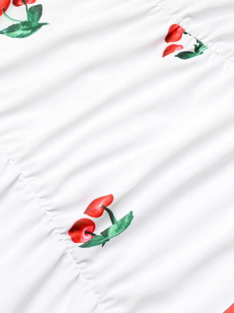 WEIß CHERRY HALFTER  EINTEILIGER BADEANZUG