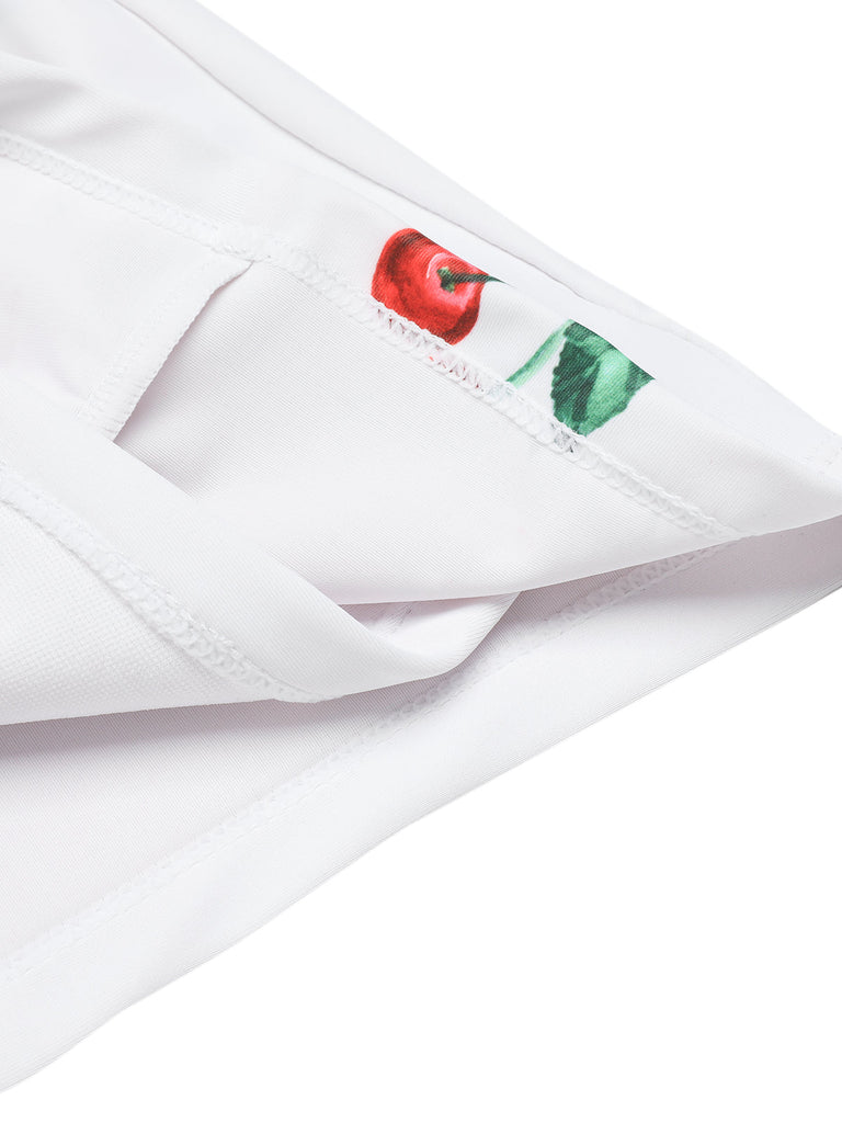 WEIß CHERRY HALFTER  EINTEILIGER BADEANZUG