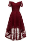 1950ER SCHULTERFREIES BLUMENSPITZE KLEID