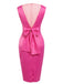 Rosenrot 1960s Satin Bleistiftkleid
