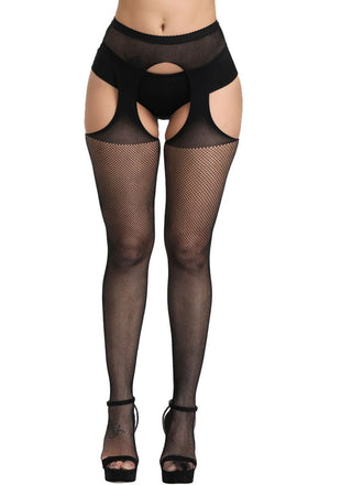 HOHLSTRÜMPFE AUS SCHWARZER SPITZE