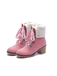 Weinrot Kurze Martin Britischen Stil Stiefel