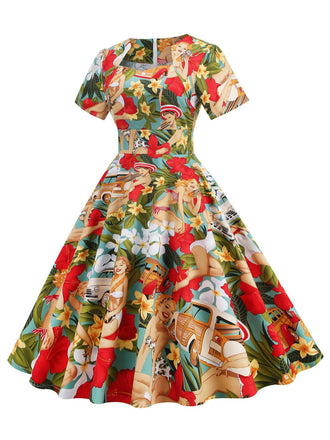 MÄDCHEN VINTAGE SWING KLEID