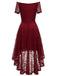 1950ER SCHULTERFREIES BLUMENSPITZE KLEID