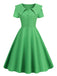 1950er Solide Revers Swing Kleid