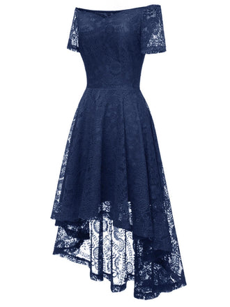 1950ER SCHULTERFREIES BLUMENSPITZE KLEID