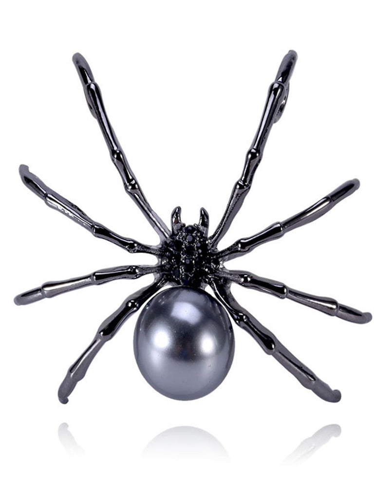 RETRO HALLOWEEN SPINNE PERLENBROSCHE