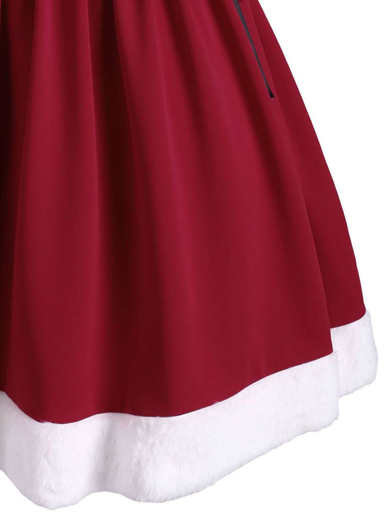 WEINROT 1950ER SPAGHETTI SWING KLEID