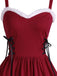 WEINROT 1950ER SPAGHETTI SWING KLEID