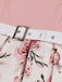 Blau 1950er Floral Patchwork Swing Kleid
