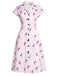 Lila 1940er Petunia Lapel Kleid