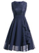 ÄRMELLOSES SWING-KLEID AUS EINER EINFACHER SPITZE