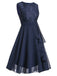 ÄRMELLOSES SWING-KLEID AUS EINER EINFACHER SPITZE