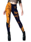 Schwarz & Orange Halloween Karneval Nacht Leggings