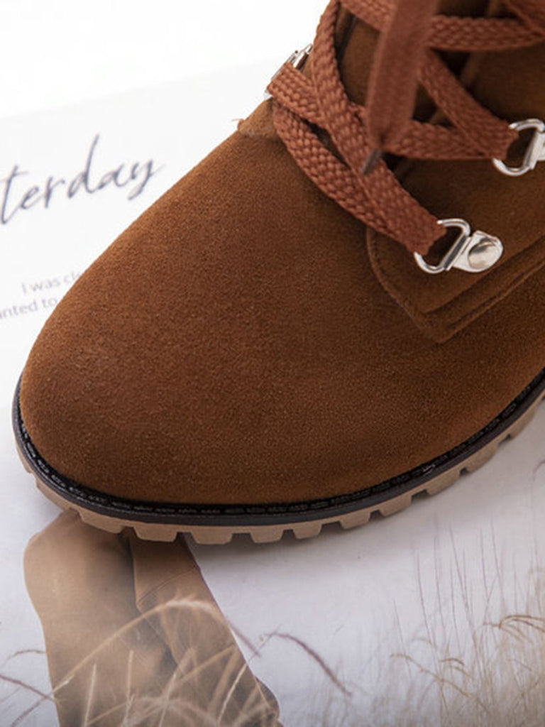 Weinrot Kurze Martin Britischen Stil Stiefel