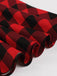 Rot 1950er Plaid Bogen Swing Kleid