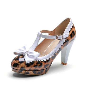 Rot RETRO BOWKNOT HIGH HEELS SCHUHE