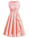 ÄRMELLOSES SWING-KLEID AUS EINER EINFACHER SPITZE