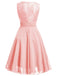 ÄRMELLOSES SWING-KLEID AUS EINER EINFACHER SPITZE