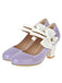 VINTAGE PATCHWORK BOW HOHE ABSATZ SCHUHE